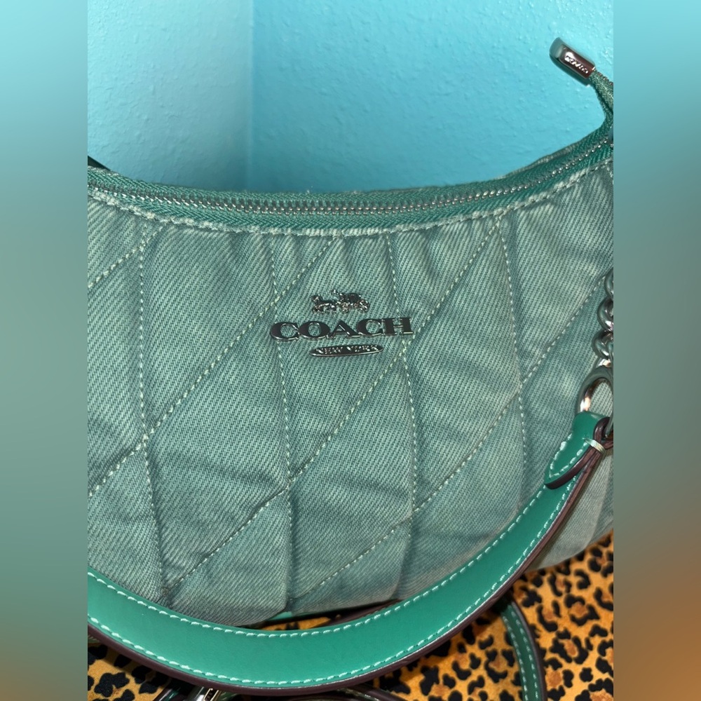 Coach Green Quilted Women's Bag - Picture 2 of 9